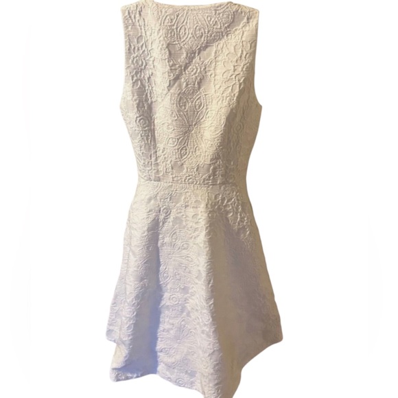 Anthropologie High Tea White Zip Front Dress by Leifsdottir Sz 4 - Picture 8 of 16
